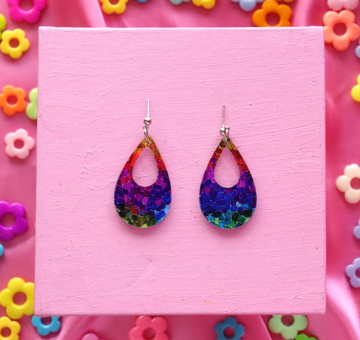 Chromatic Mosaic Drop Earrings