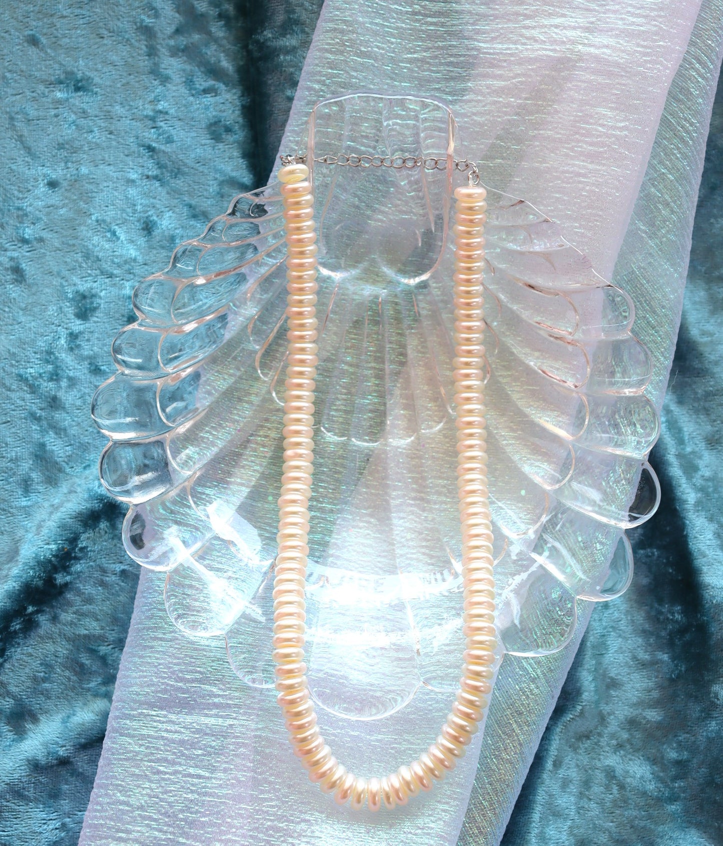 Unique Flat Pearl Necklace