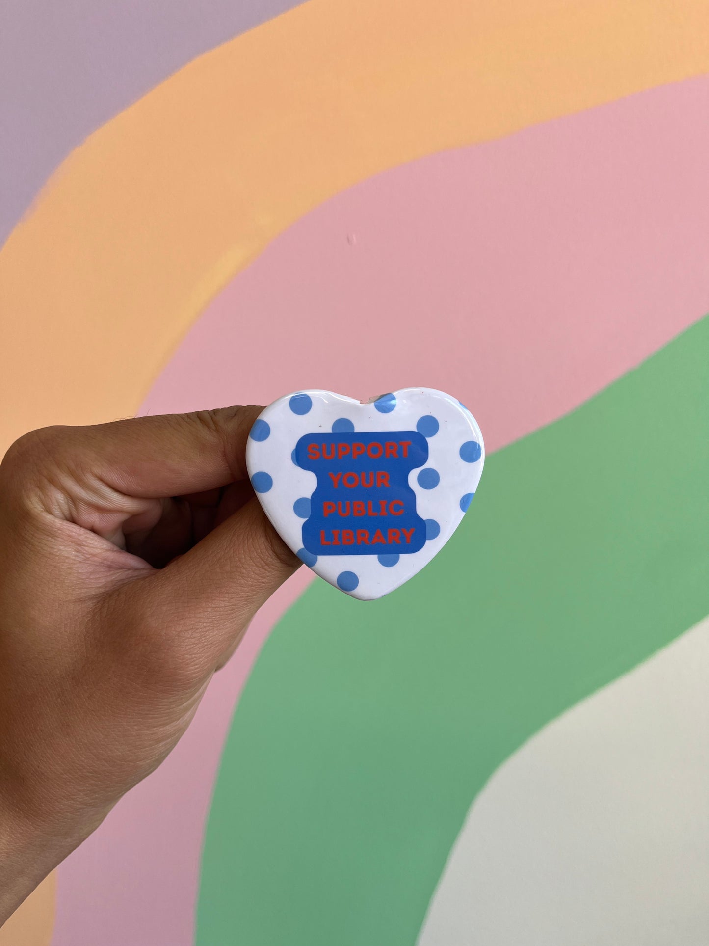 Support Your Local Library Pin