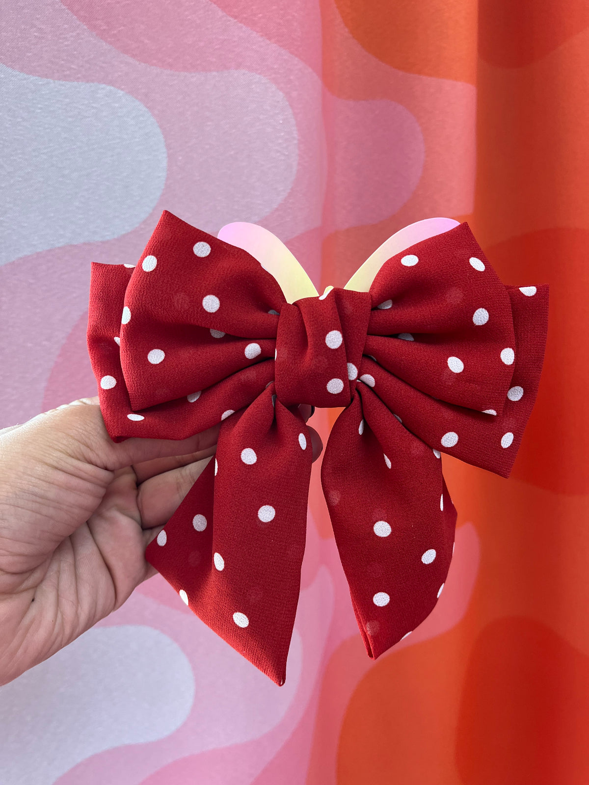 Polka Dot Hair Bow Clip