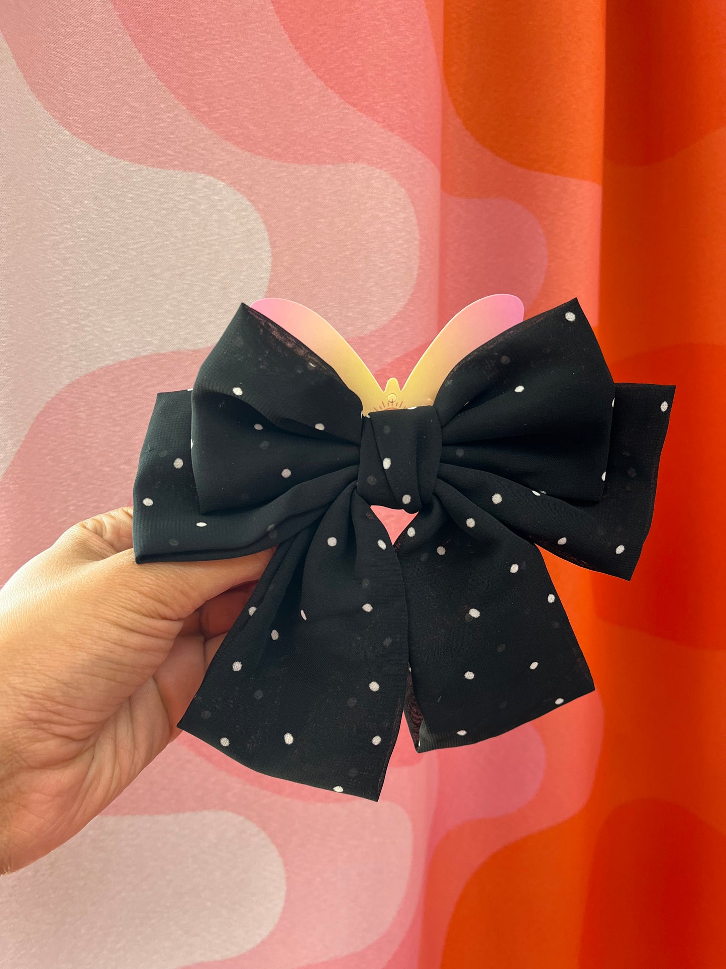 Polka Dot Hair Bow Clip