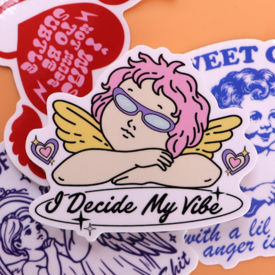 "I Decide My Vibe" Sticker