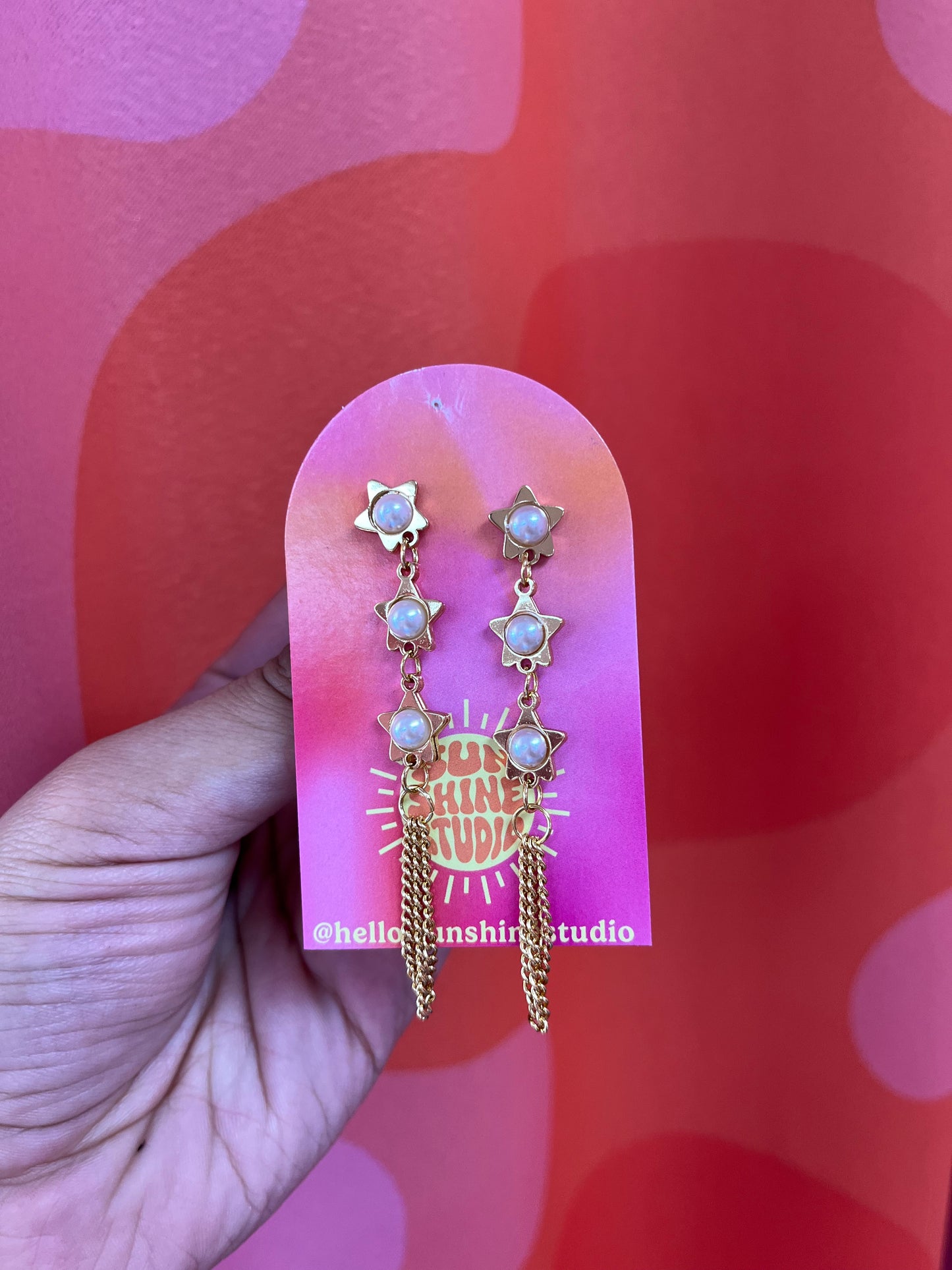 Trio Pearl Dangle Earrings