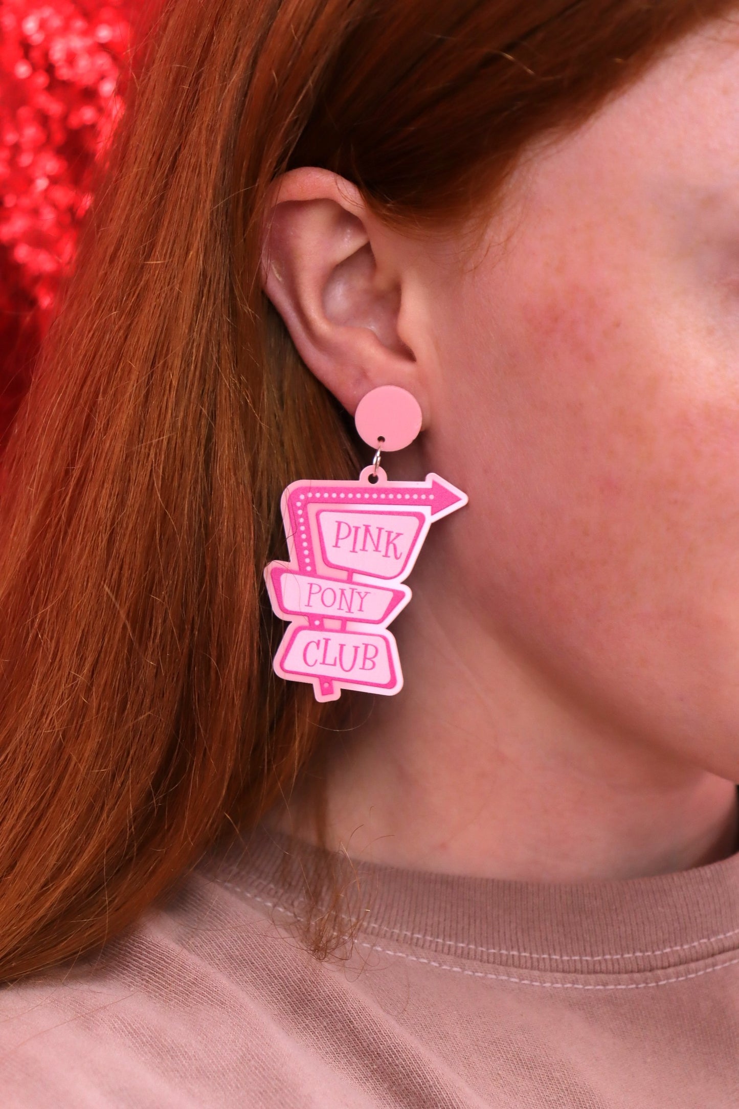 "Pink Pony Club" Chappell Roan Statement Earrings