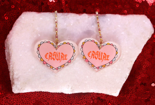 "Casual" Heart Statement Earrings