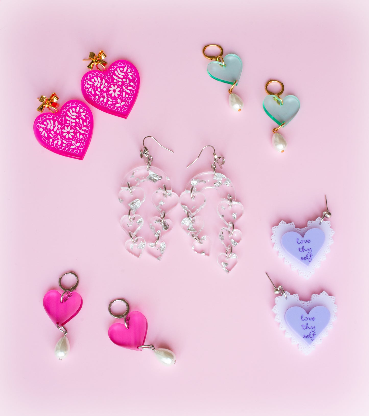 Together Forever-Heart Earrings
