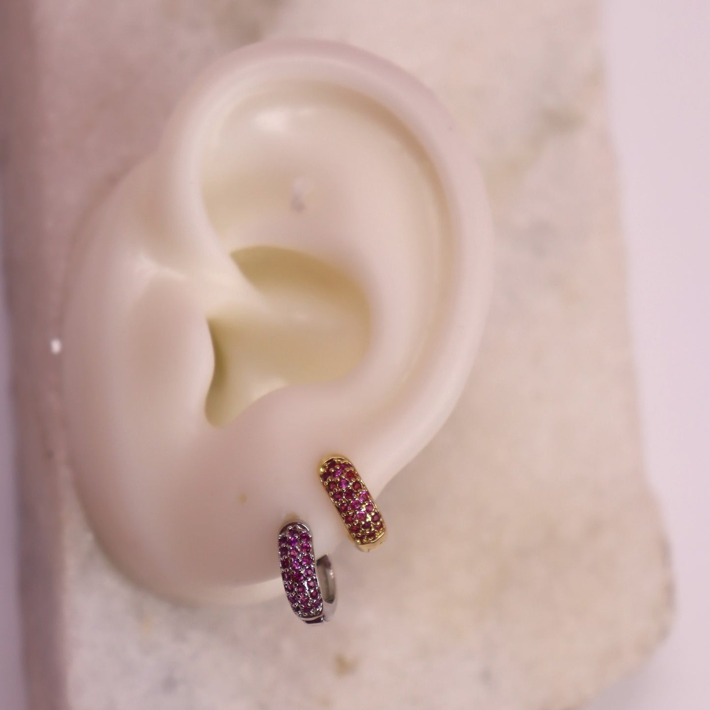 Glimmering Magenta Hoop - Mix and Match Earring