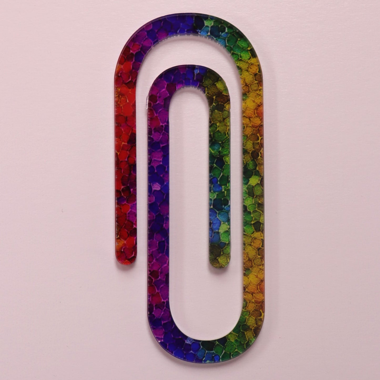 Rainbow Mosaic Jumbo Paper Clip