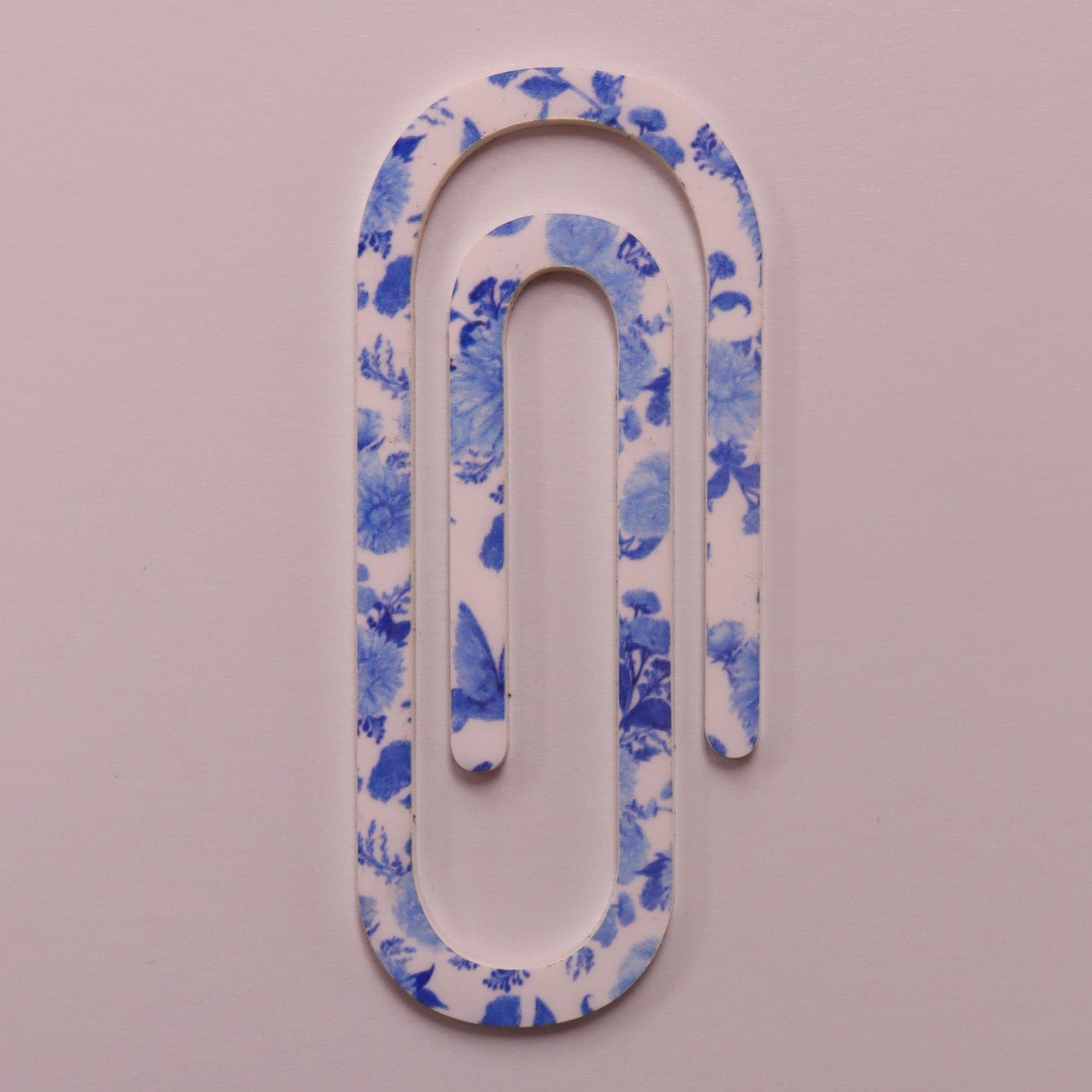 Teacup Blue Floral Jumbo Paper Clip