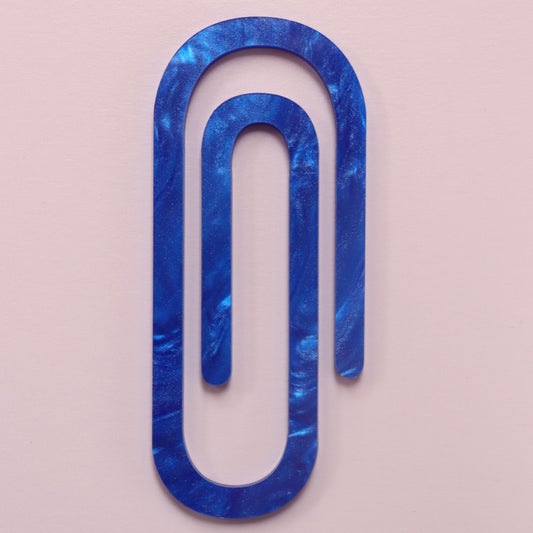 Brilliant Blue Marble Jumbo Paper Clip