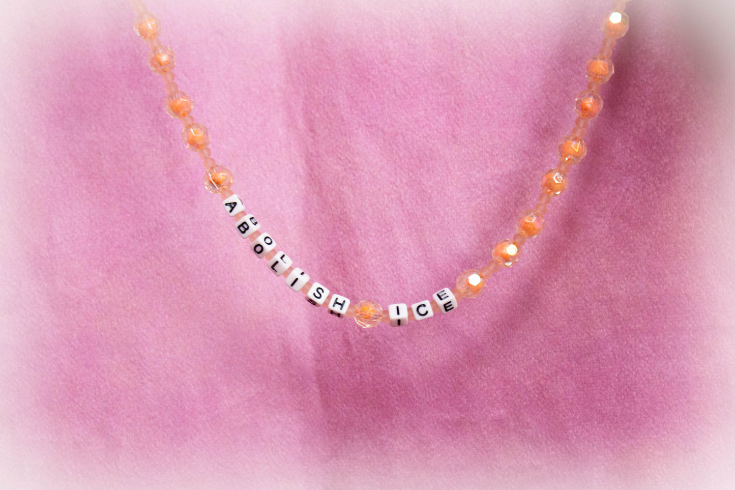 "Abolish Ice" - Make a Statement Beaded Necklace