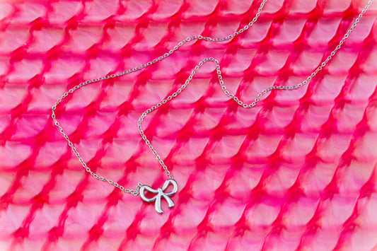 Tied Together Forever-Bow Necklace