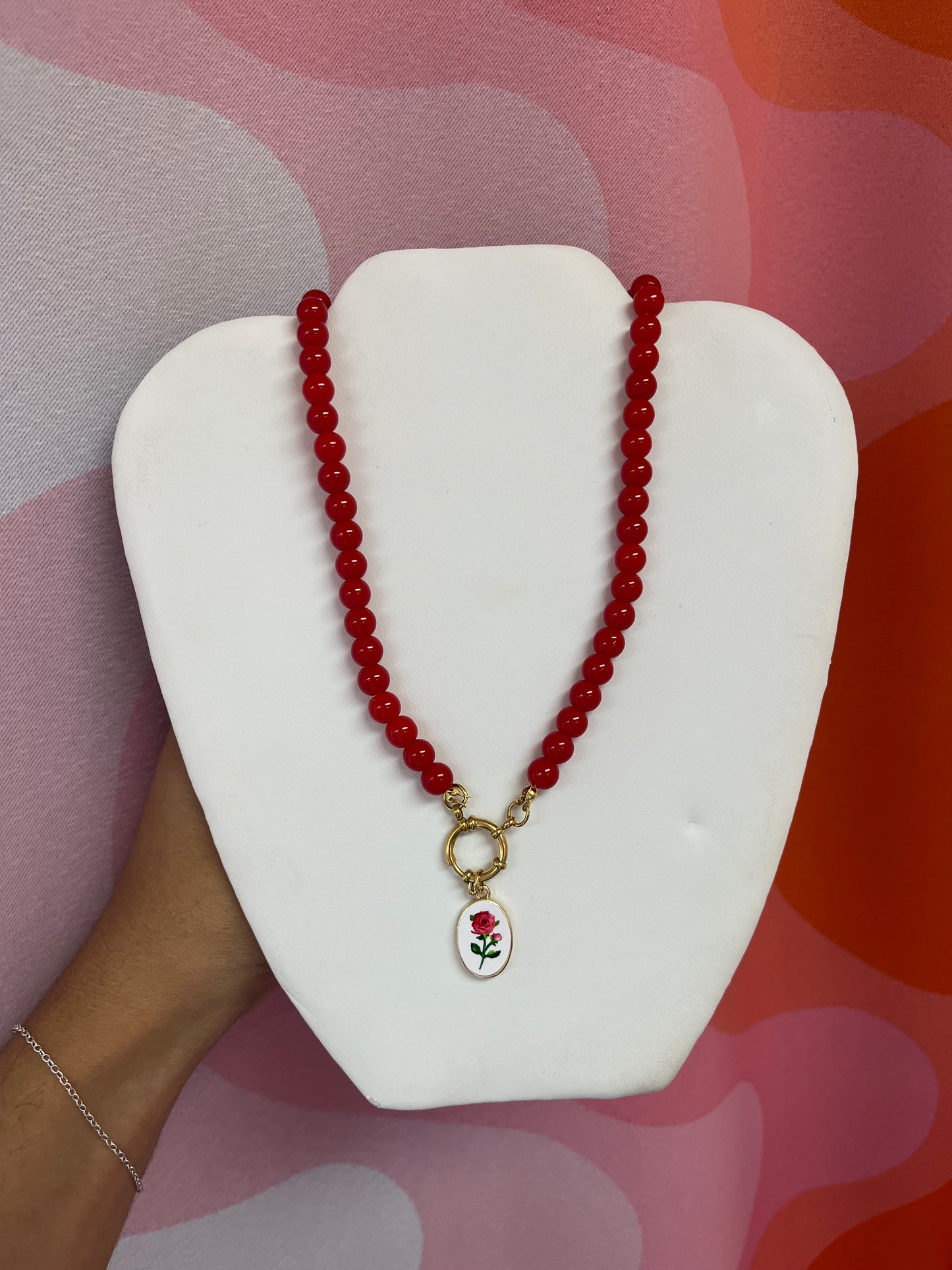 Madonna Titanium Beaded Necklace