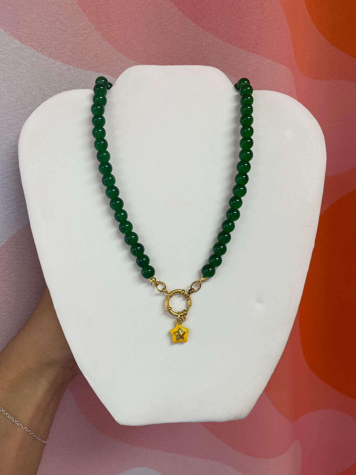 Olivia Titanium Beaded Necklace