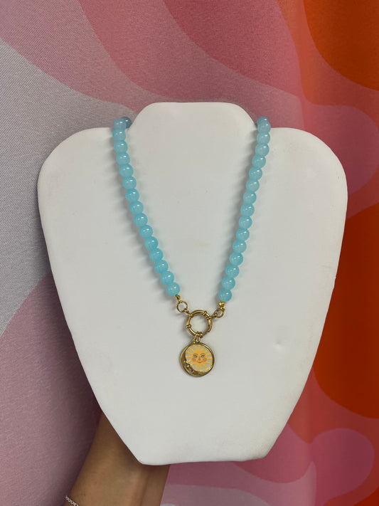 Ethel Titanium Beaded Necklace