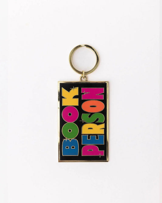 "Book Person" Enamel Keychain