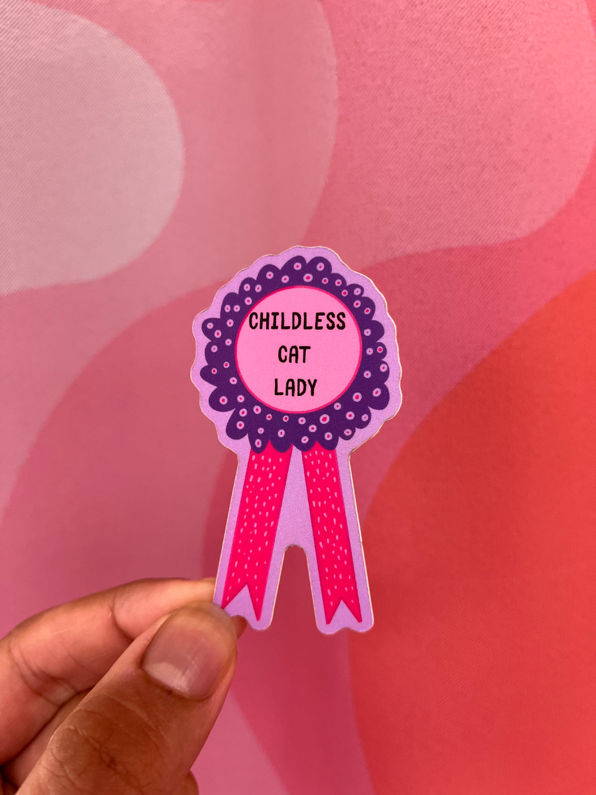 "Childless Cat Lady" Award Vinyl Sticker