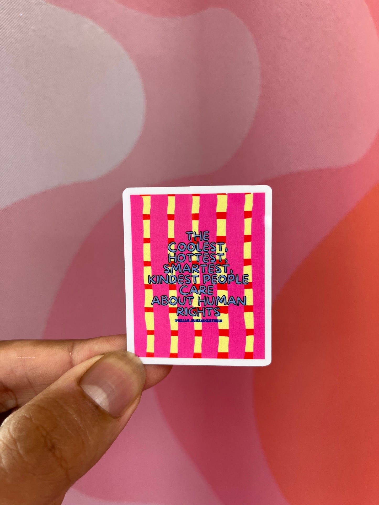 "Coolest, Hottest, Smartest, Kindest People Care" Vinyl Sticker