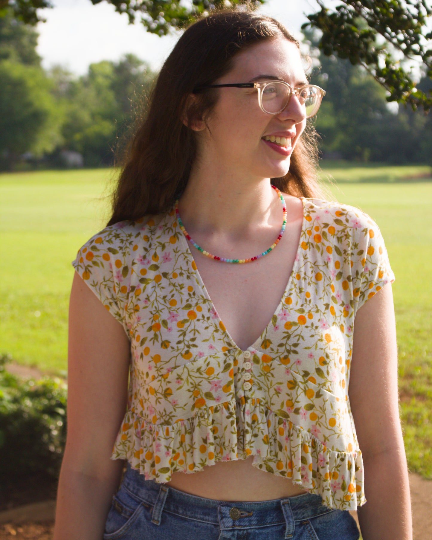 Candy Fix Rainbow Beaded Necklace