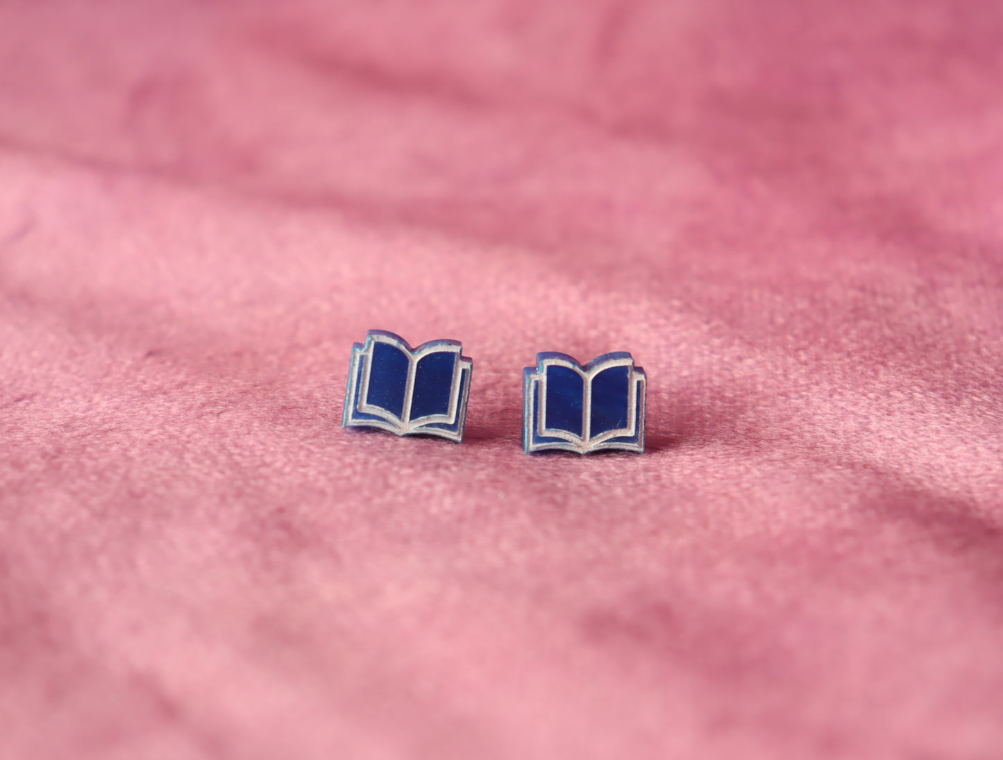 Open Book Tiny Stud Earrings