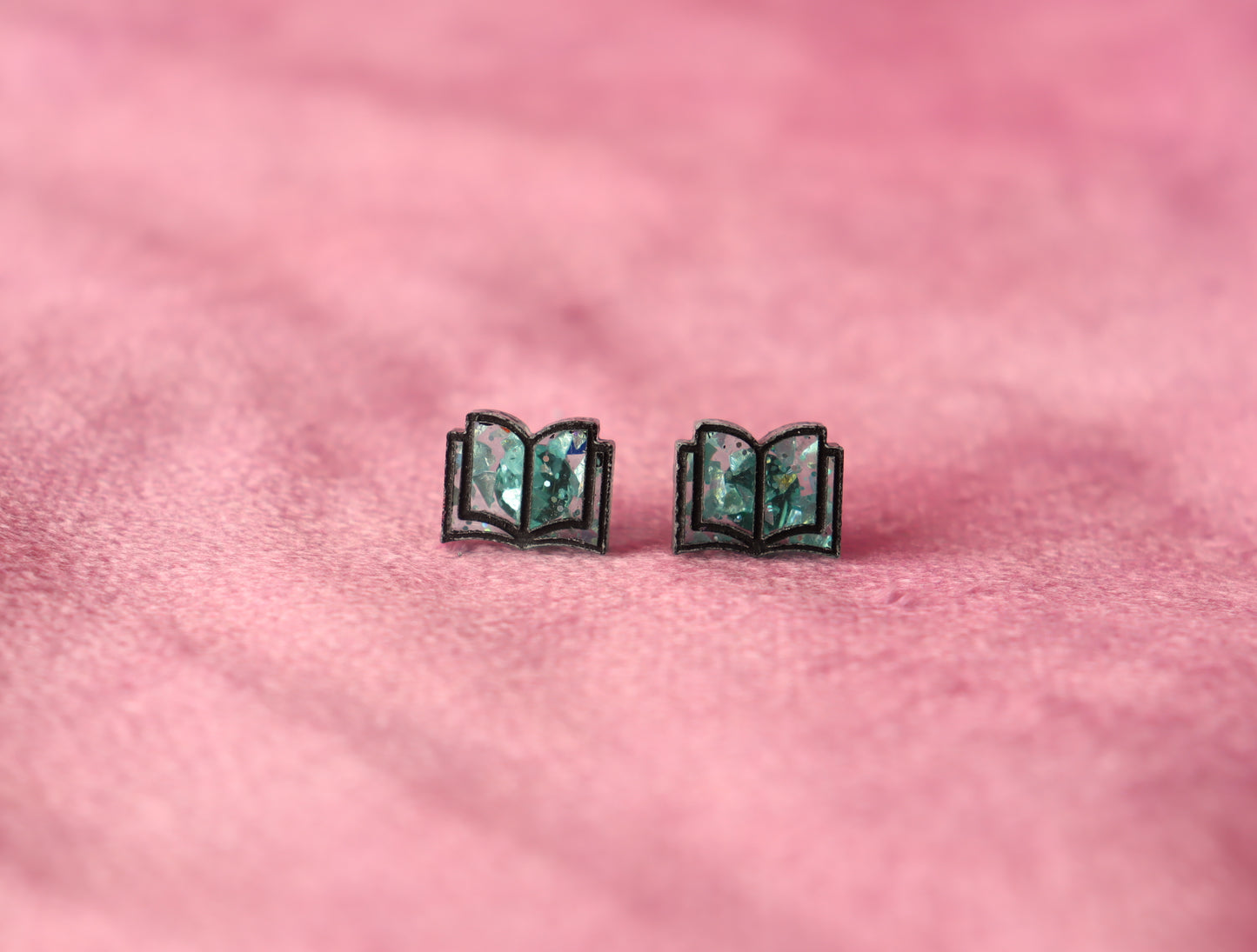 Open Book Tiny Stud Earrings