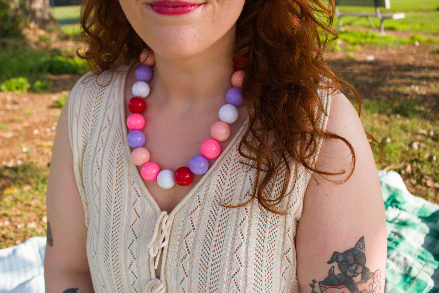 Gumball Beaded Necklace
