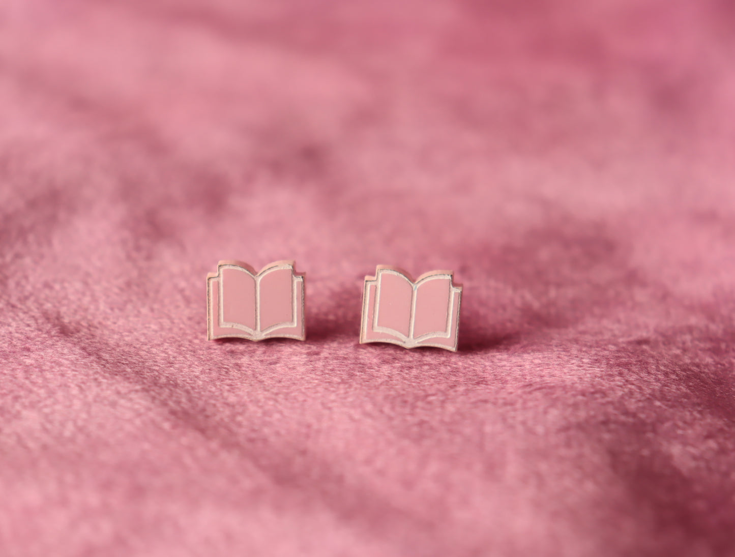 Open Book Tiny Stud Earrings