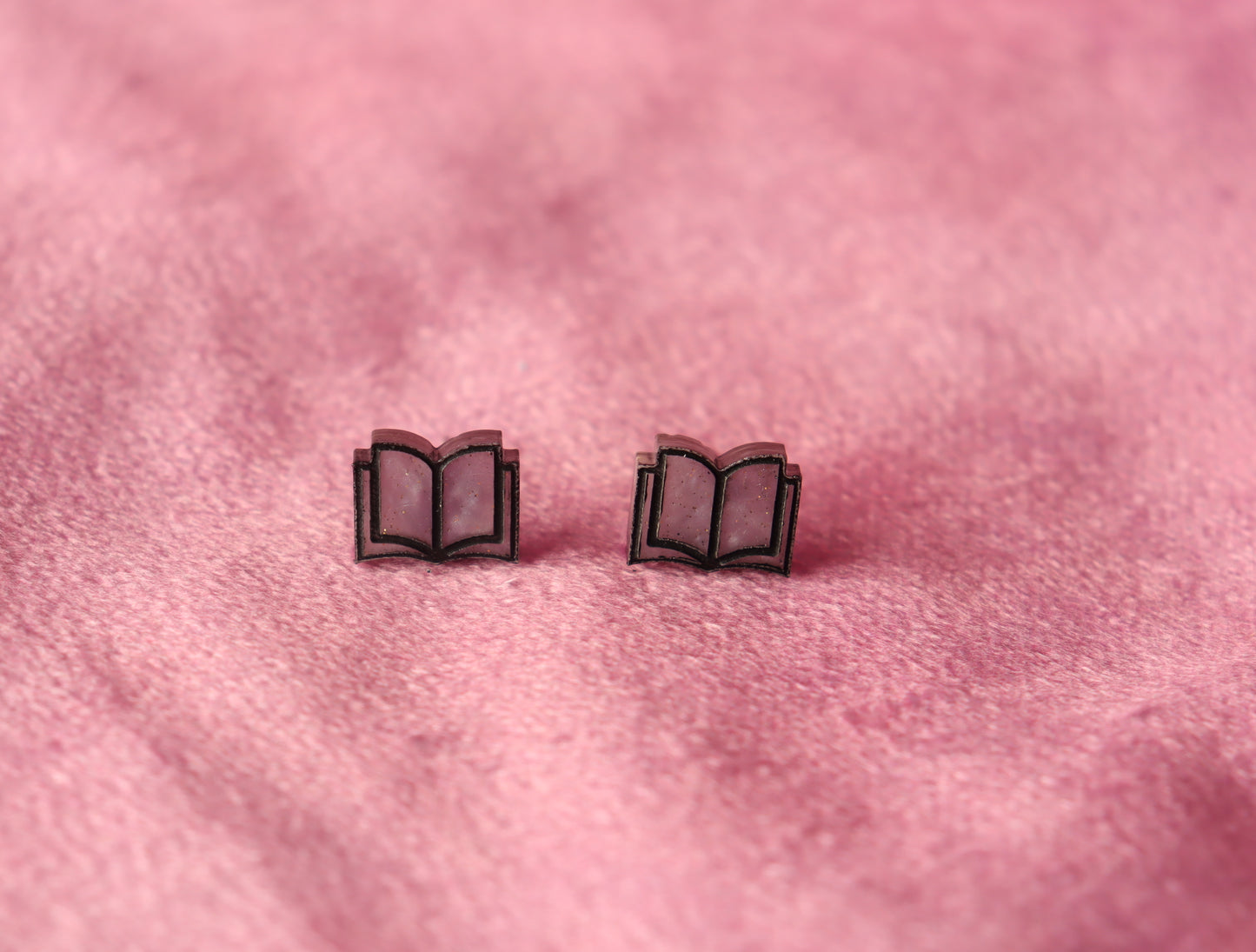 Open Book Tiny Stud Earrings