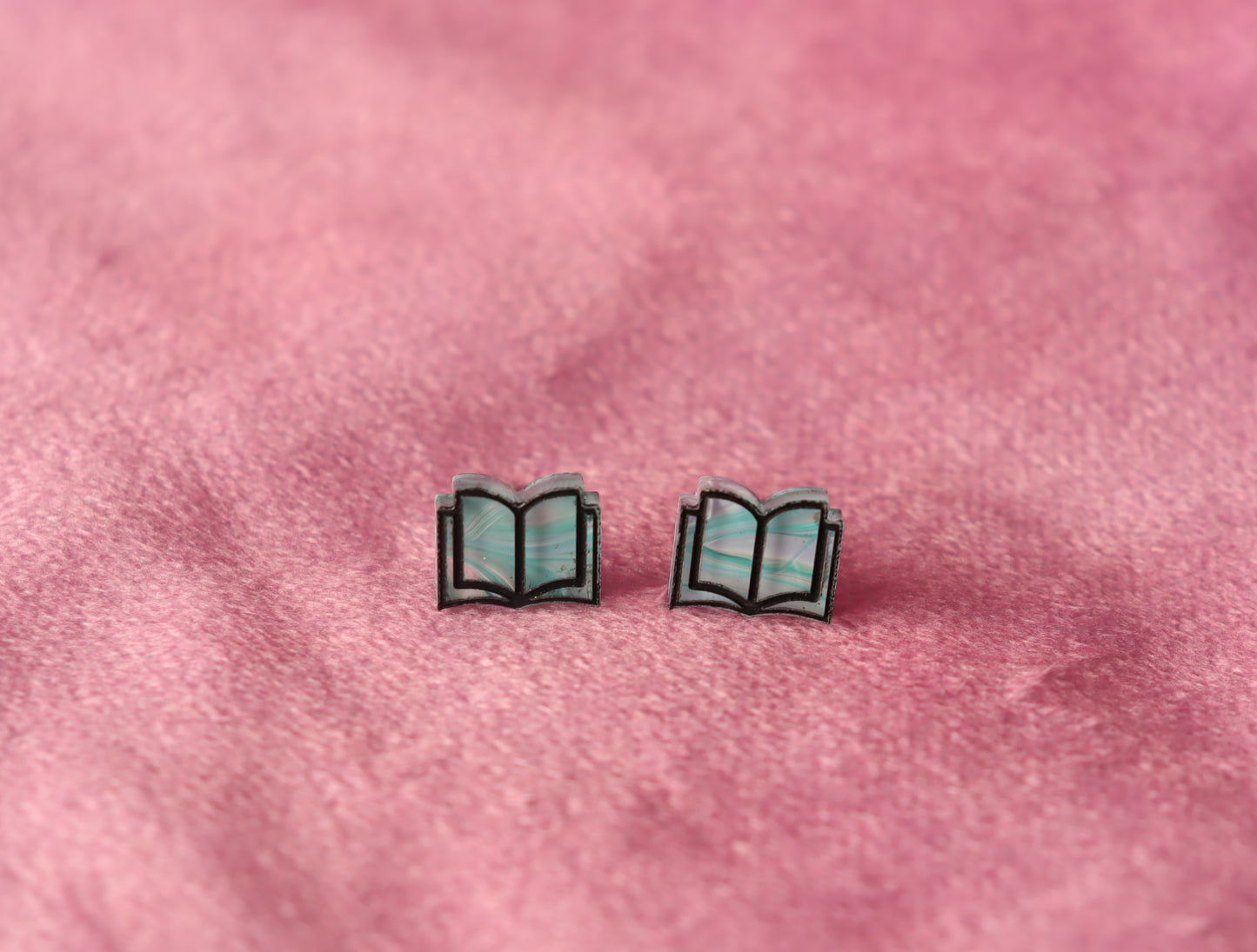 Open Book Tiny Stud Earrings