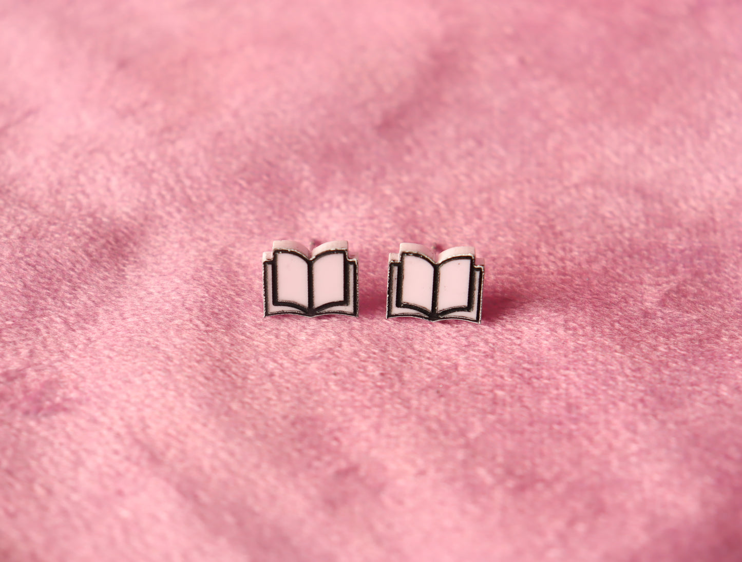 Open Book Tiny Stud Earrings