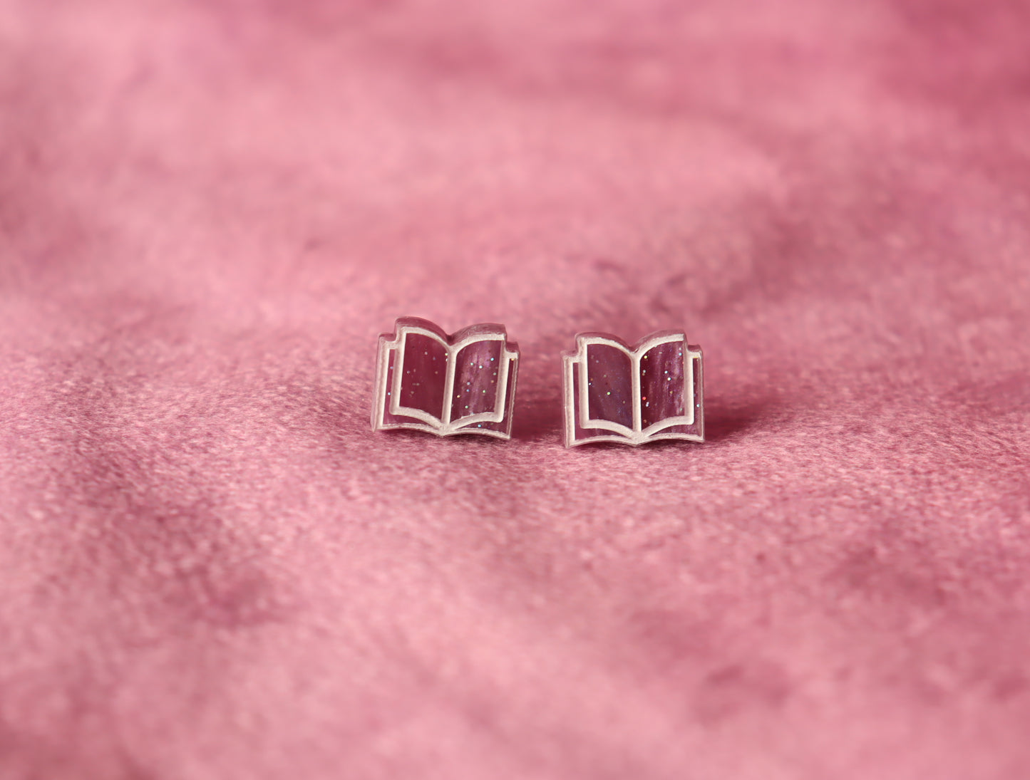 Open Book Tiny Stud Earrings