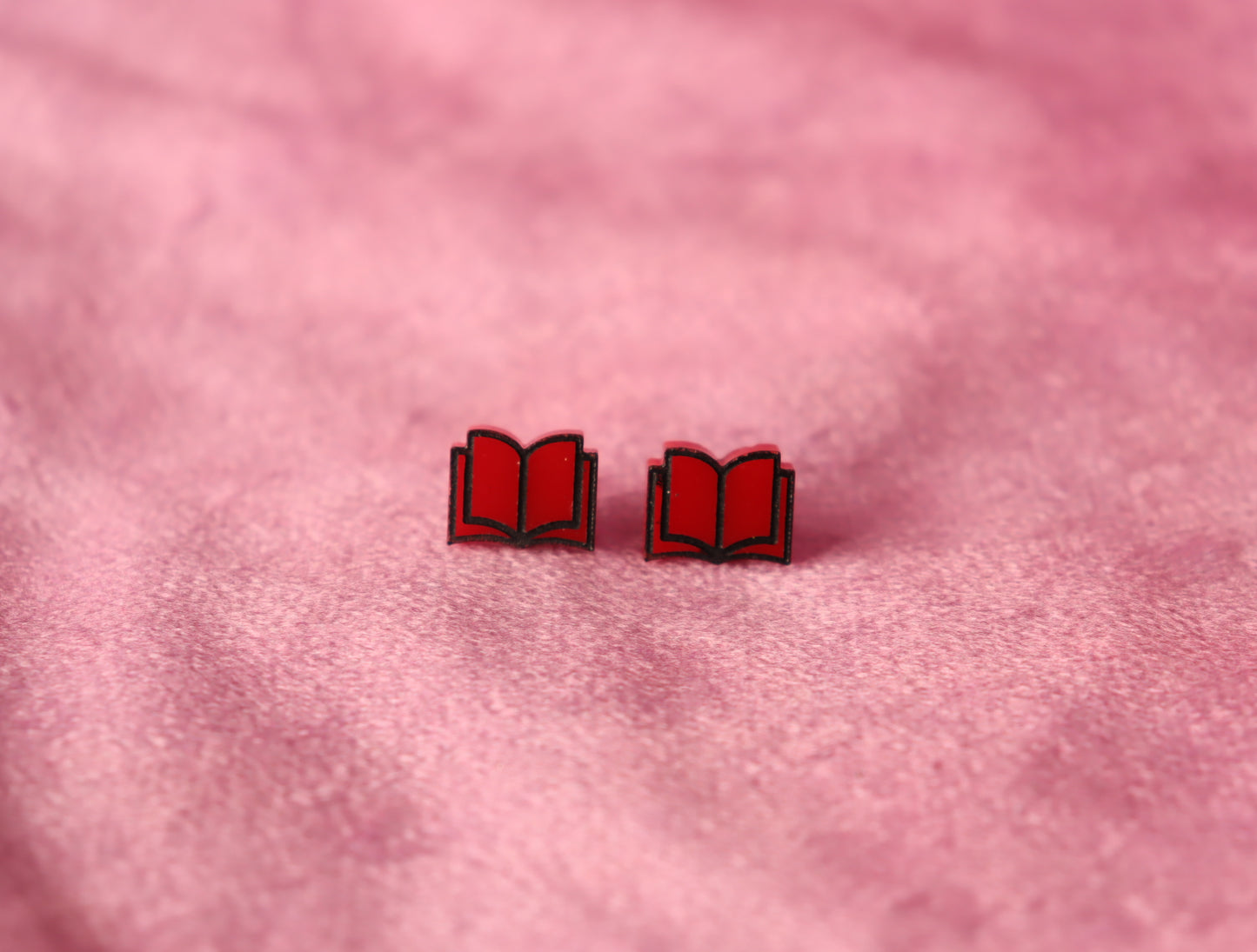 Open Book Tiny Stud Earrings