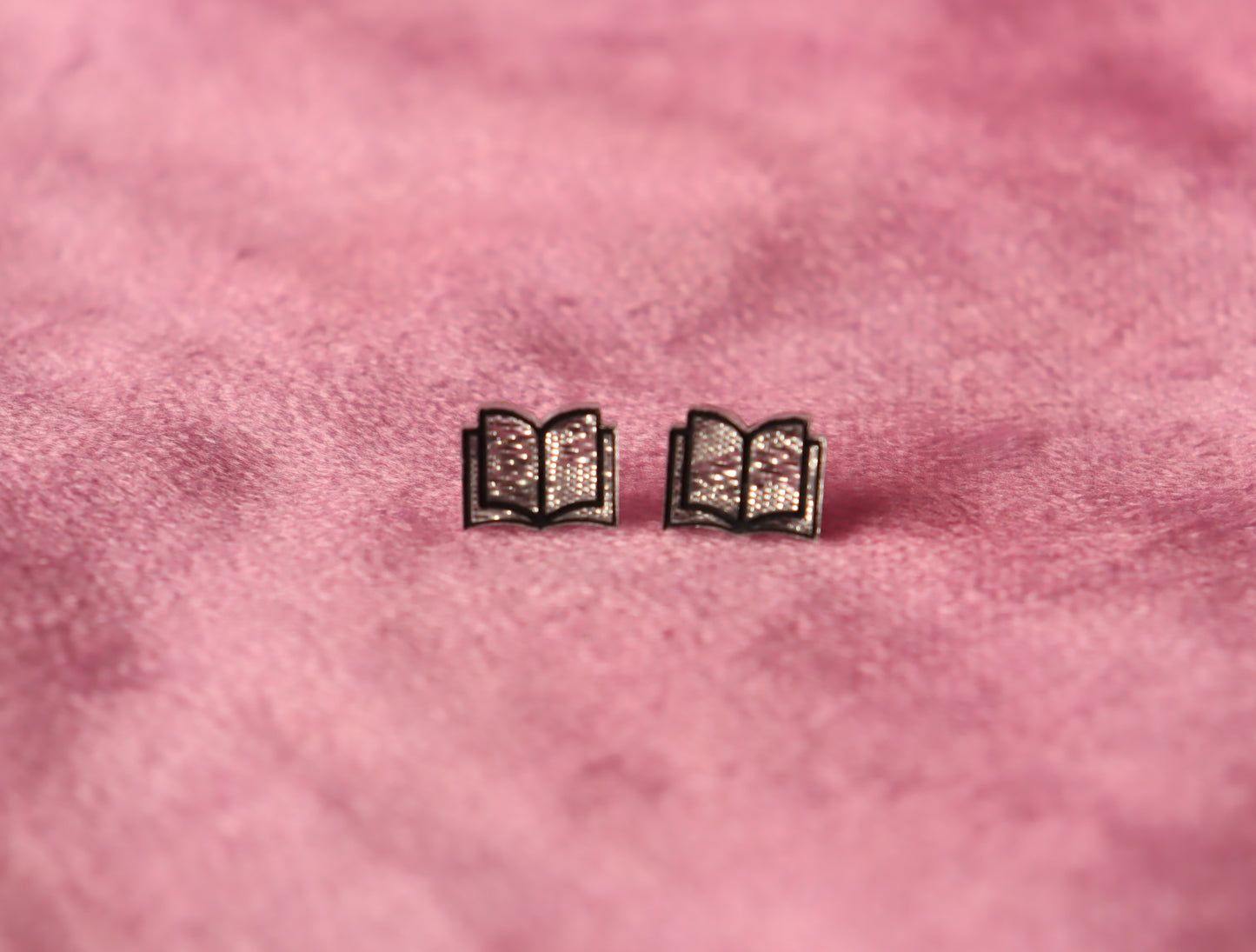 Open Book Tiny Stud Earrings