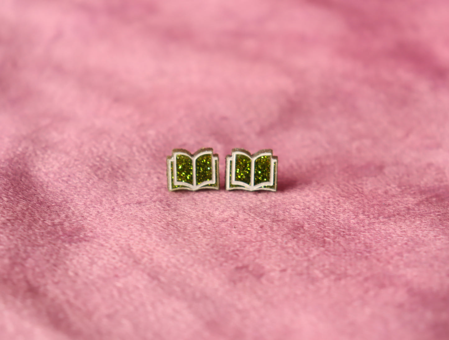 Open Book Tiny Stud Earrings