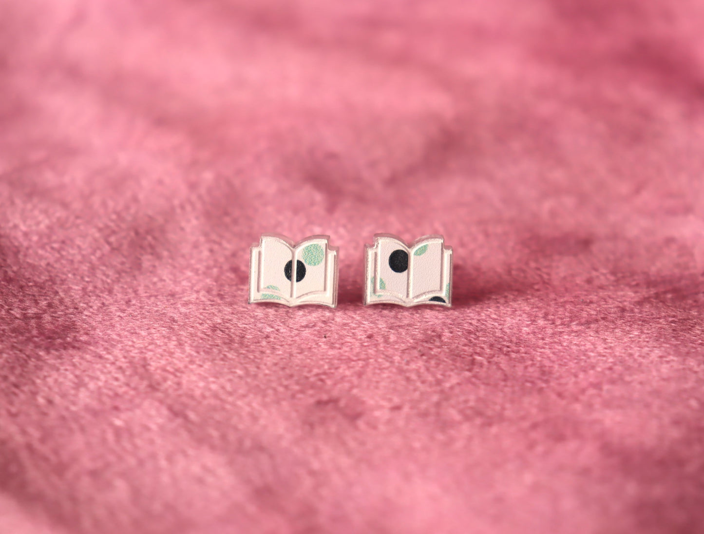 Open Book Tiny Stud Earrings