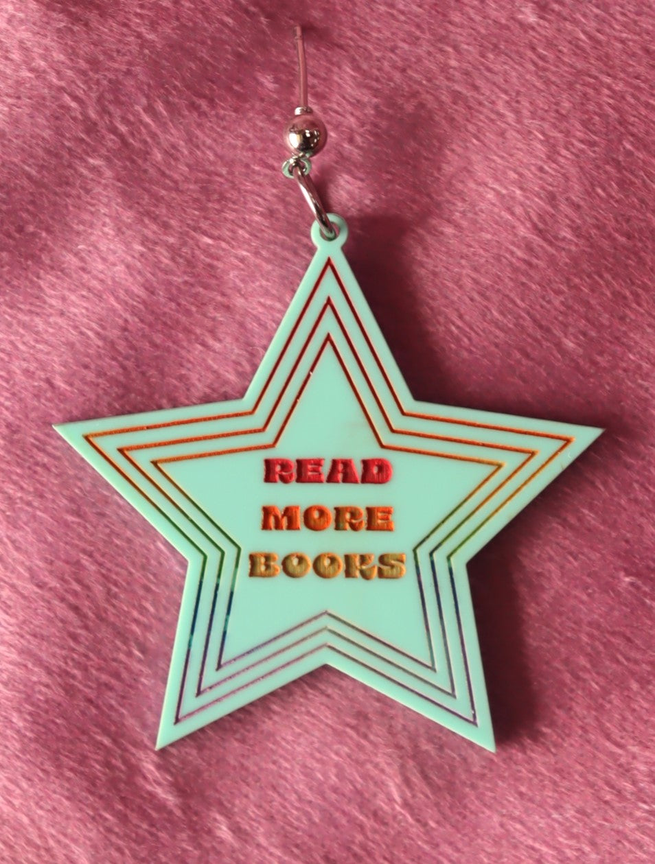 "Read More Books" Star Earrings