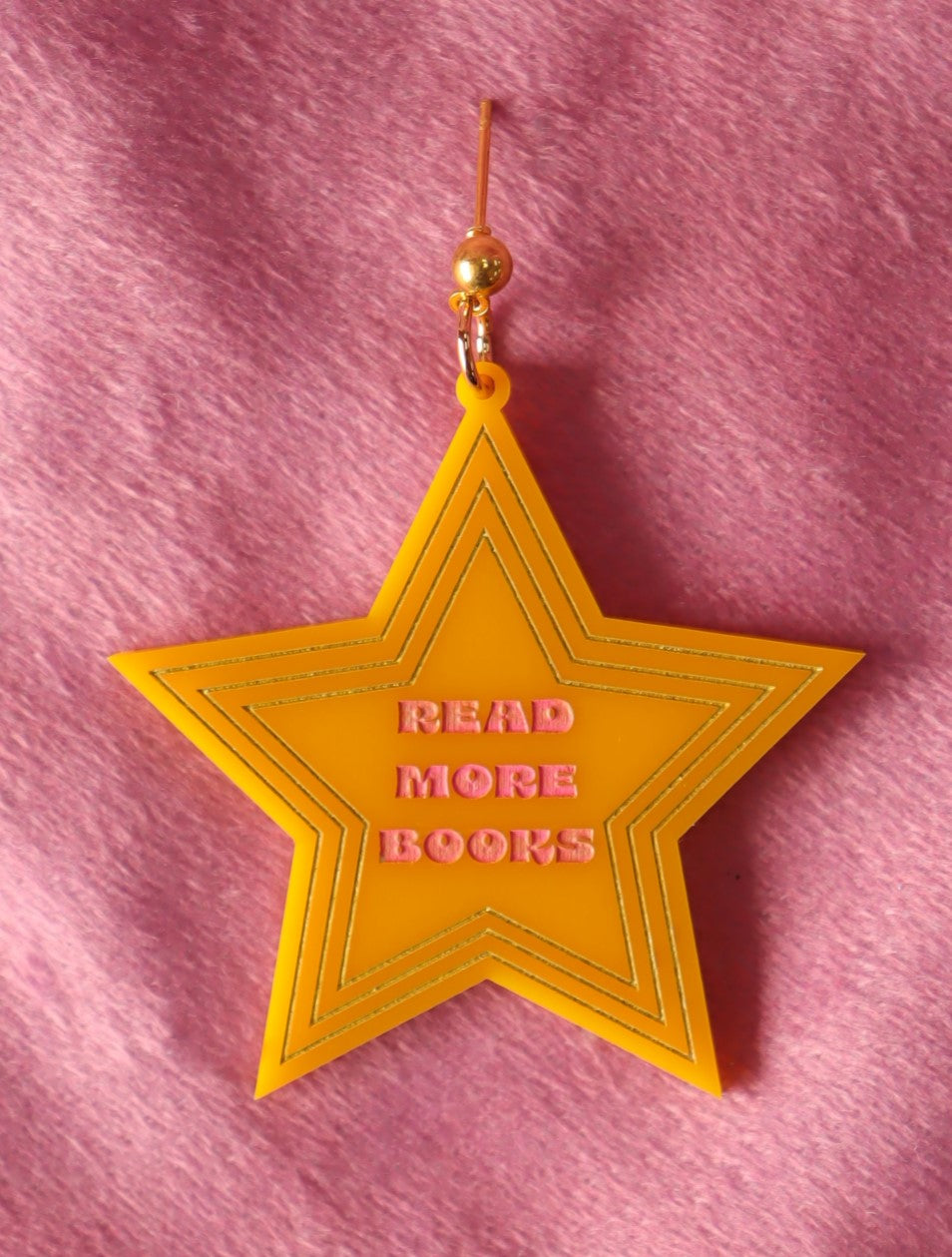 "Read More Books" Star Earrings