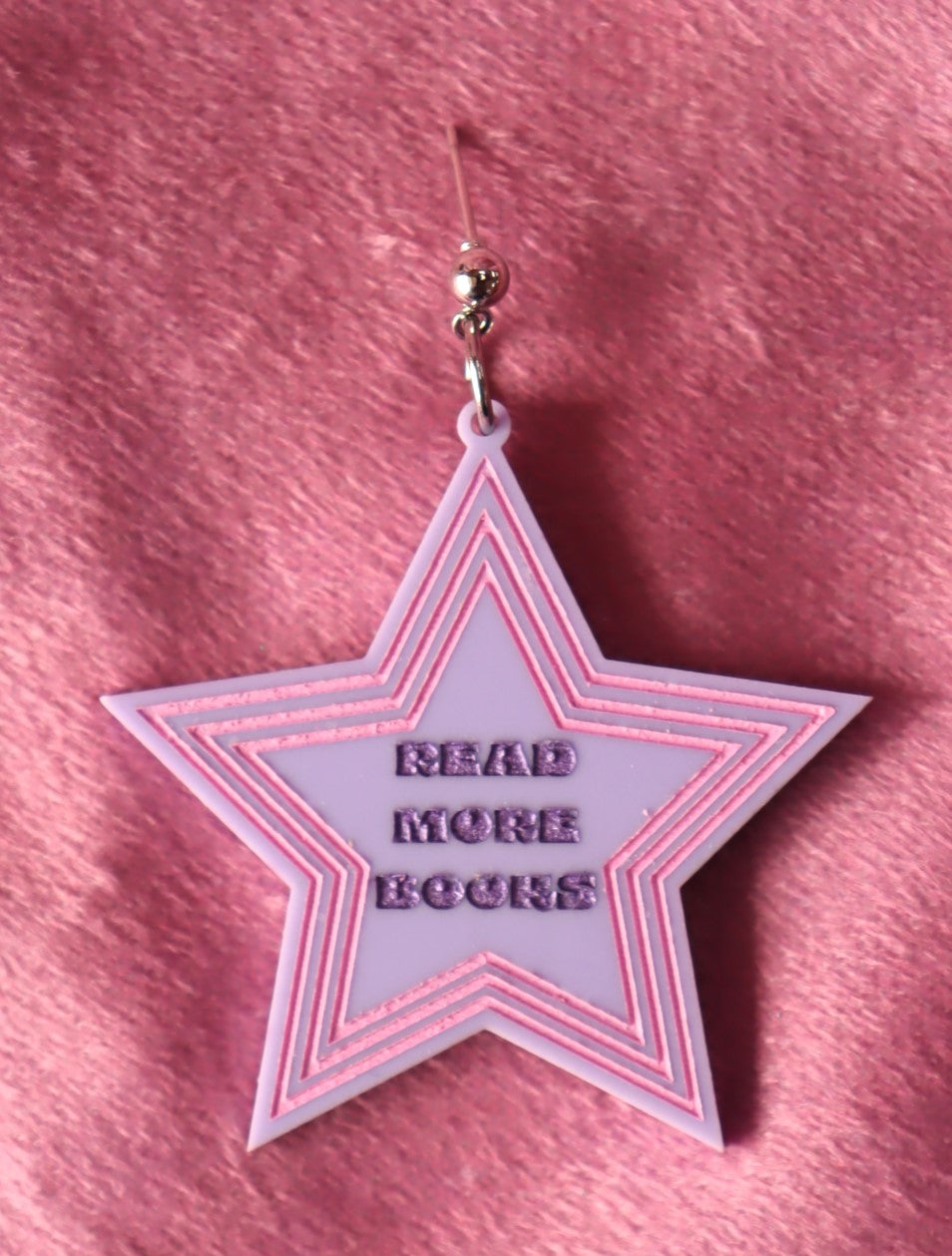 "Read More Books" Star Earrings