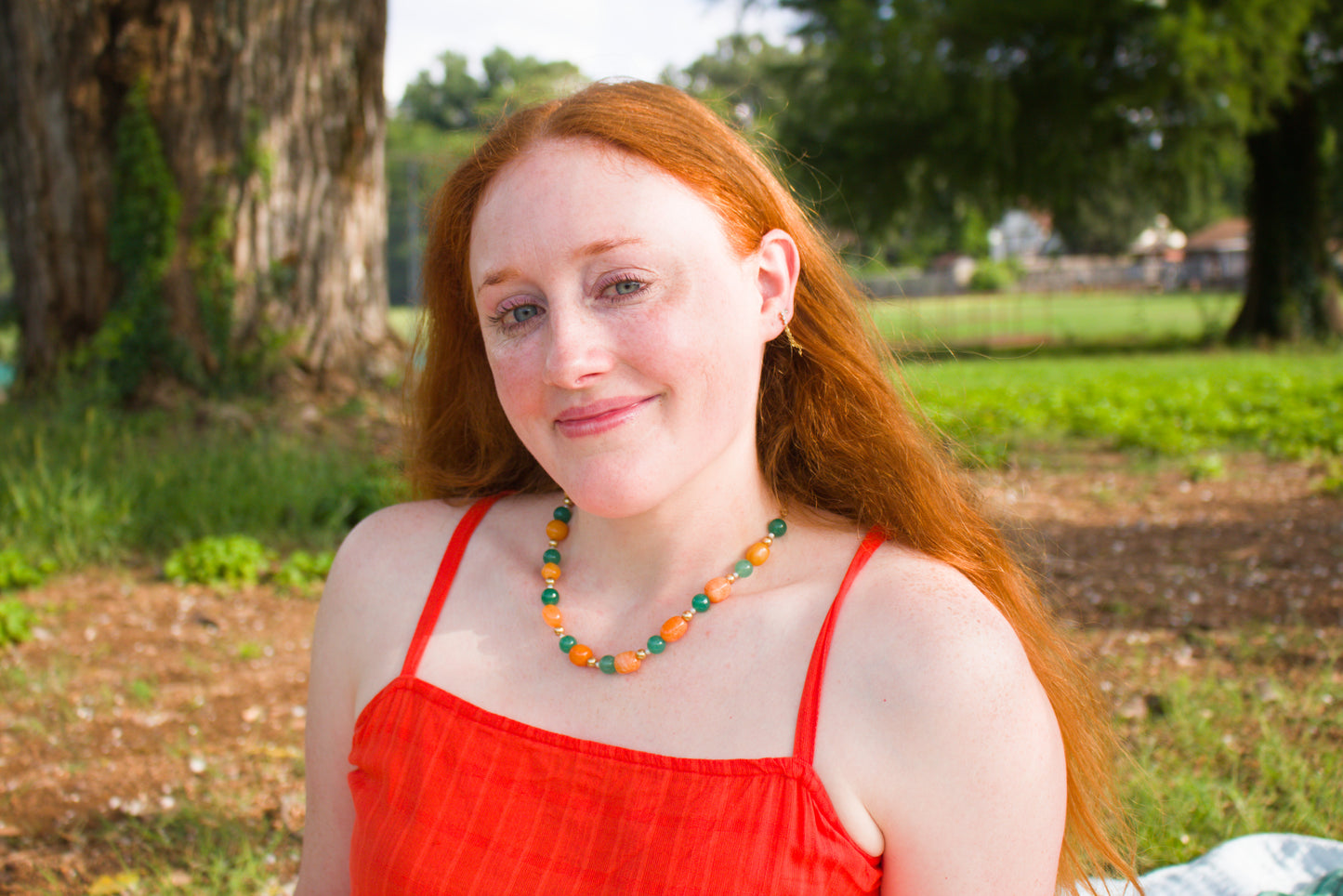 Warm Energy Beaded Necklace