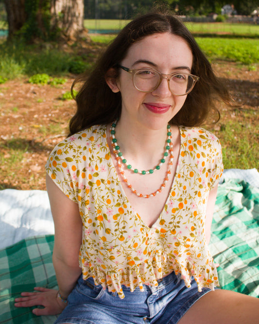 Forrest Pearl Beaded Necklace