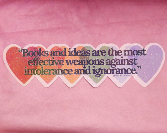 "Books and ideas..." Bumper Sticker