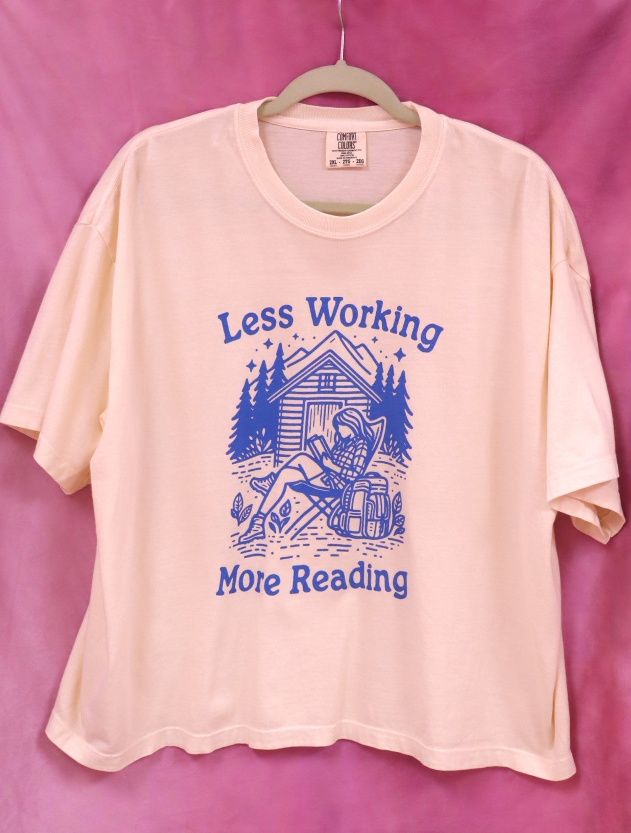 "Less Working, More Reading" Screen-printed Shirts