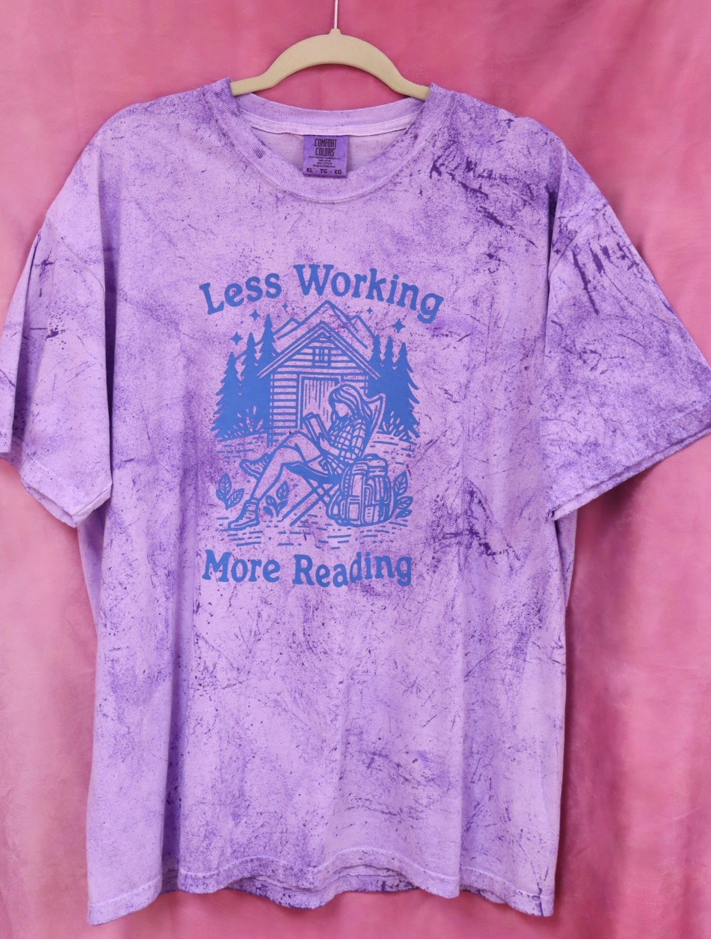 "Less Working, More Reading" Screen-printed Shirts