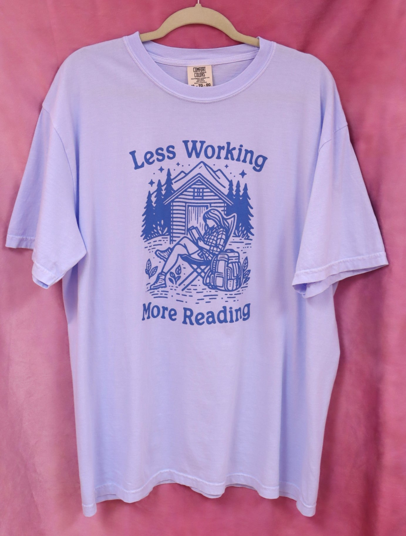 "Less Working, More Reading" Screen-printed Shirts