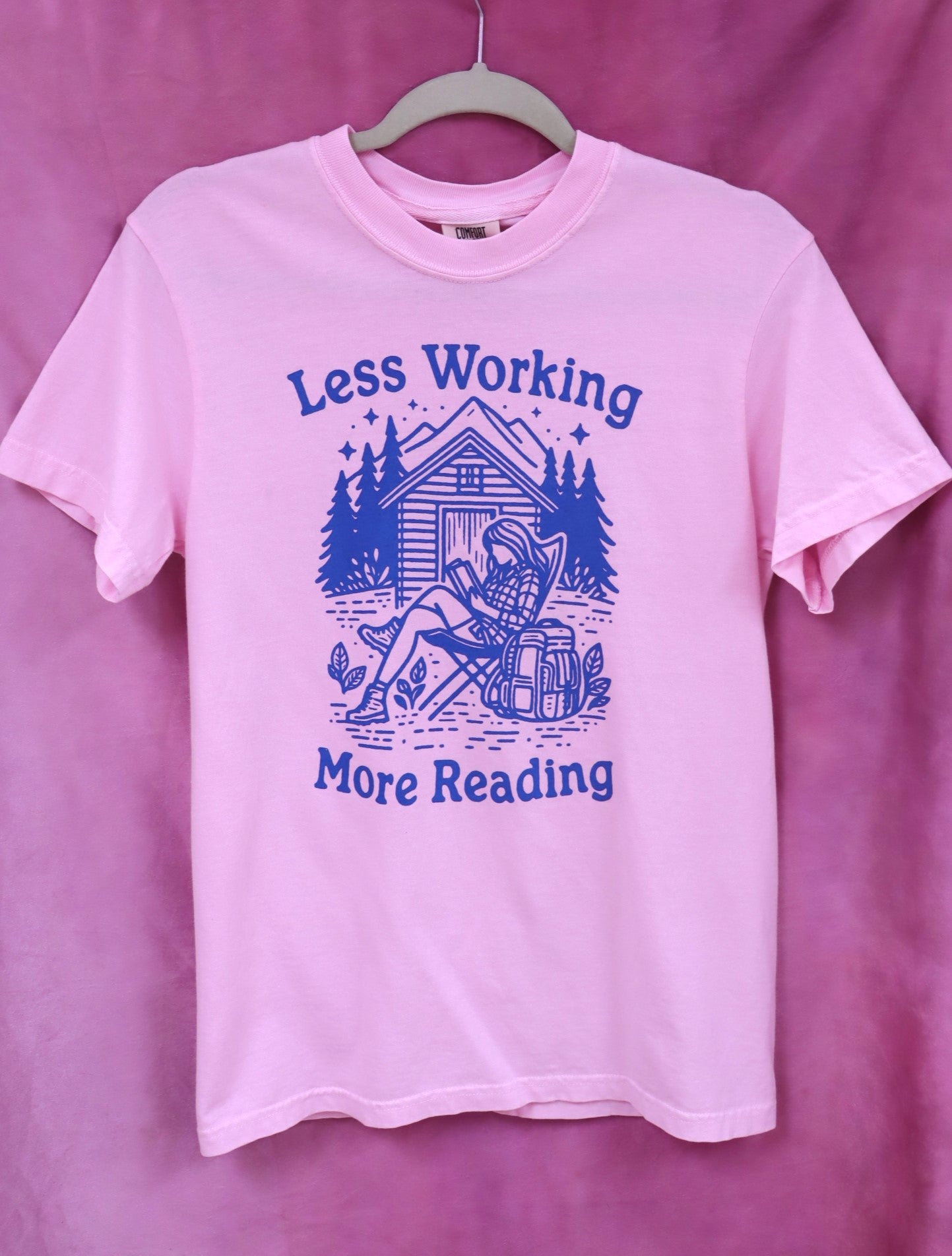 "Less Working, More Reading" Screen-printed Shirts