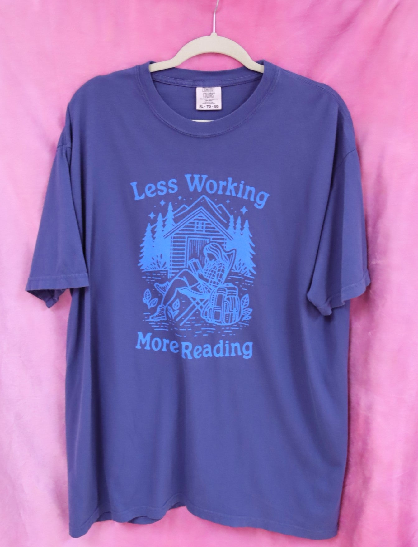 "Less Working, More Reading" Screen-printed Shirts