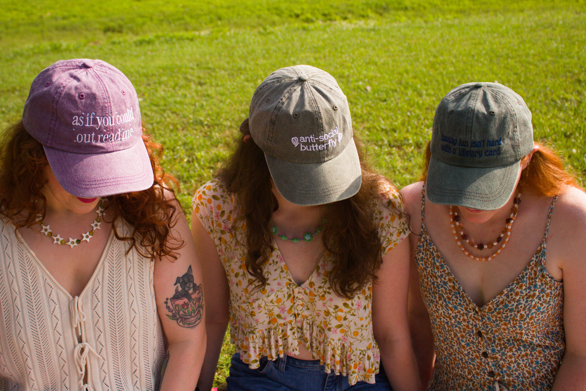 "Having Fun Isn't Hard with a Library Card" Embroidered Hat