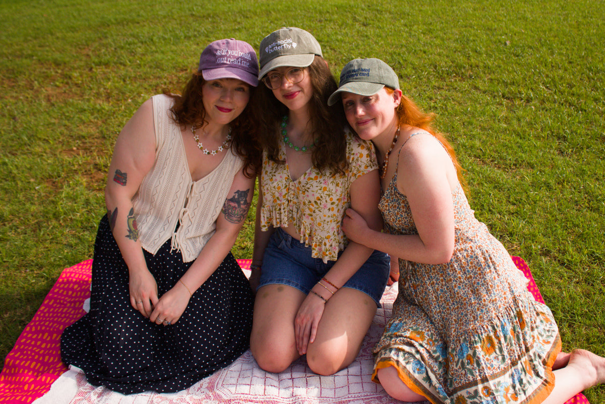 "Anti-Social Butterfly" Embroidered Hat