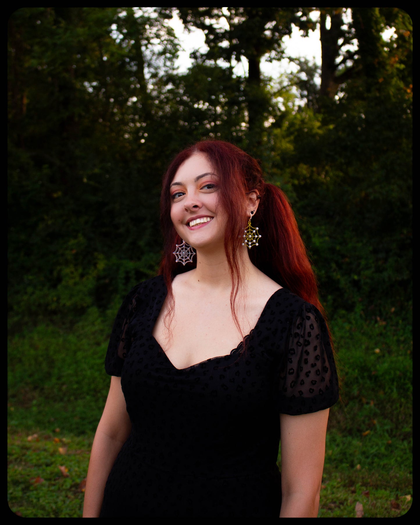 Gem Web Statement Earrings