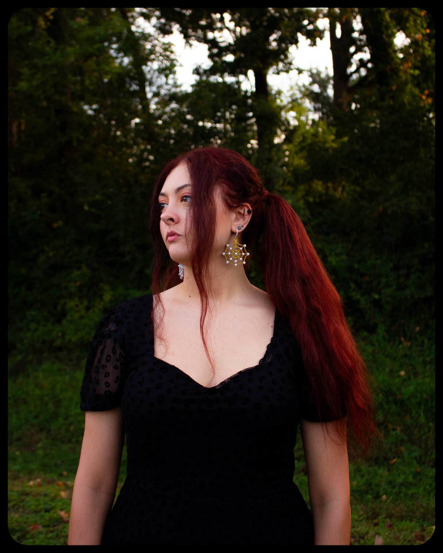 Gem Web Statement Earrings